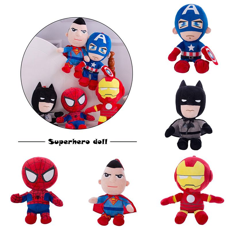 Mainan Mewah Boneka Pahlawan Captain America Besi Hulk Batman Superman