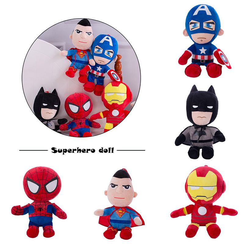 Mainan Mewah Boneka Pahlawan Captain America Besi Hulk Batman Superman