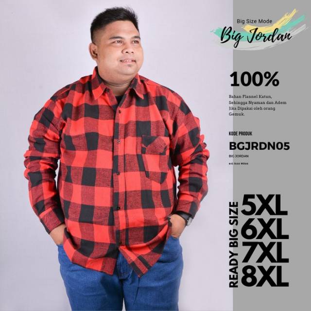 Kemeja Flanel Big SIze / Kemeja Jumbo Size / Kemeja Pria Big Size