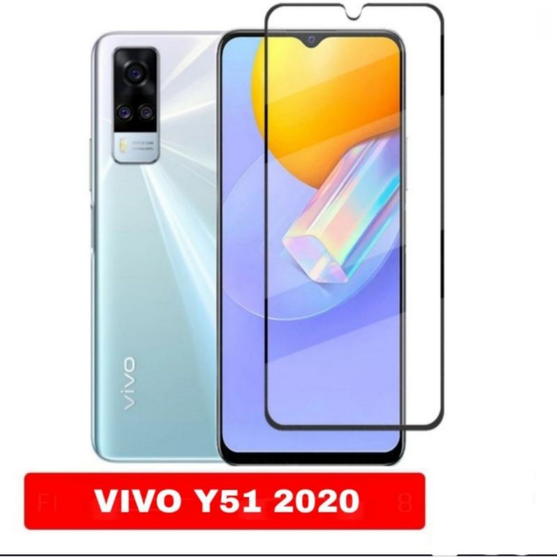 For Vivo Y51 New 2020 Tempered Glass Full lem / Layar 9d Anti Gores Kaca