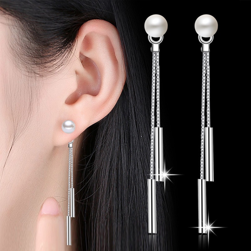 Anting Perak 925 Wanita Sederhana Cocok untuk Semua Perhiasan Fashion