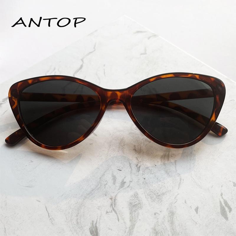 Kacamata Hitam Korea Wanita Kacamata Anti Radiasi Wanita Fashion Cat Eye leopard Sunglasses ANTOP