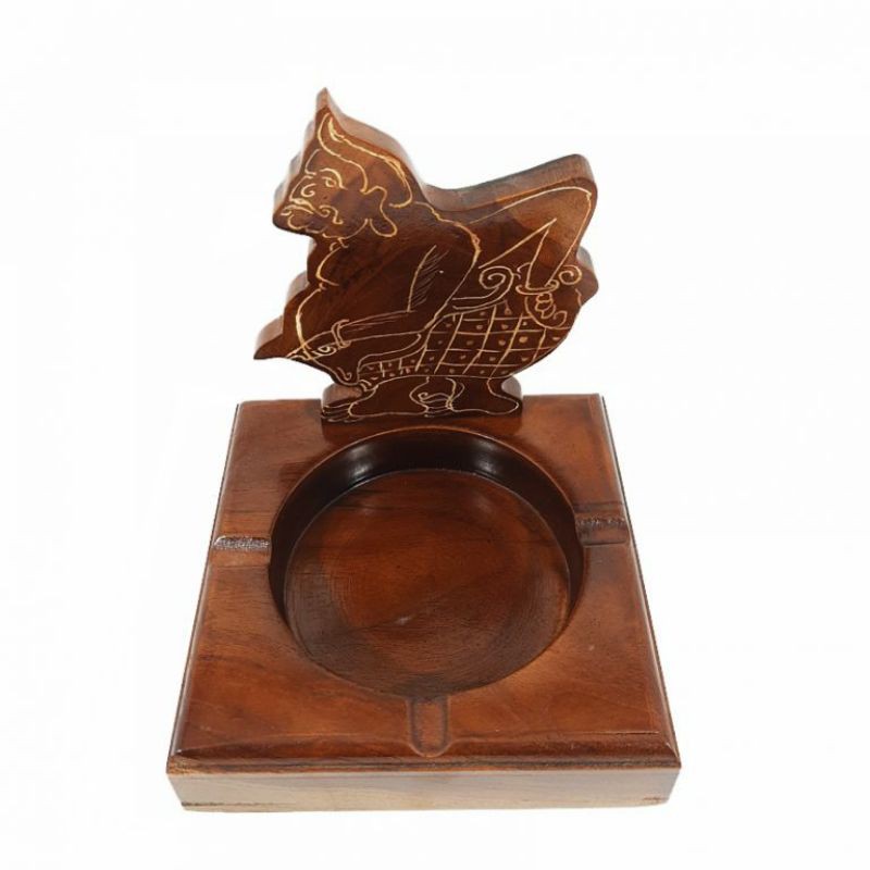 Asbak Ukir Cukit Motif Tokoh Wayang Semar Antik