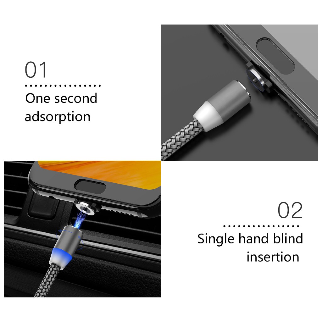 Kabel Charger Magnetik Cepat Usb/Tipe C/Kabel Untuk Iphone Dan Android