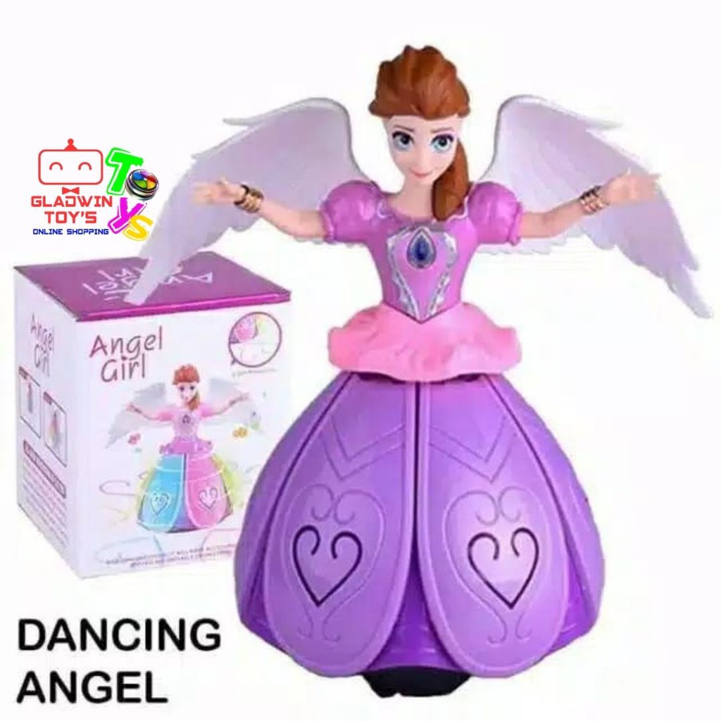 MAINAN DANCING ANGEL GIRL MAINAN FROZEN SAYAP NYALA