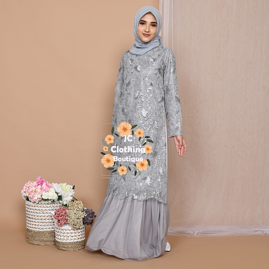 Gamis remaja kekinian 2022 Dress Pesta Tulle / Gamis kekinian Lebaran Tulle mewah JCCollections