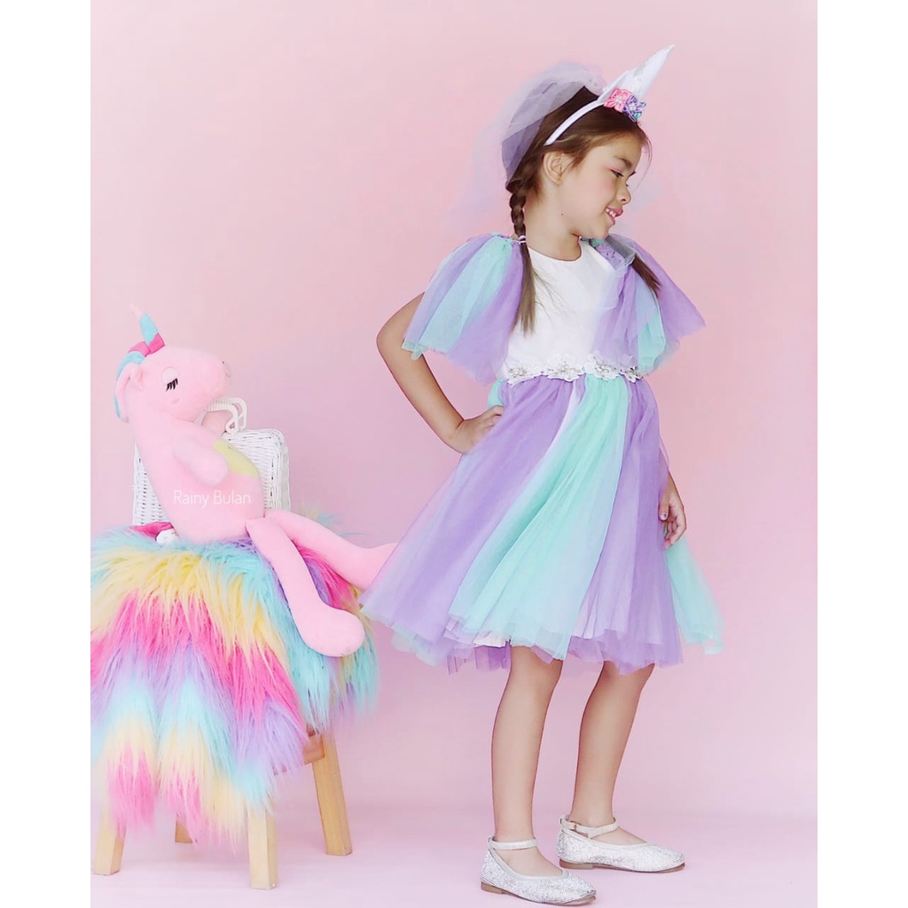 Dress Little Ponny Anak Unik FREE BANDO /Gaun Pesta Anak/Dress Anak