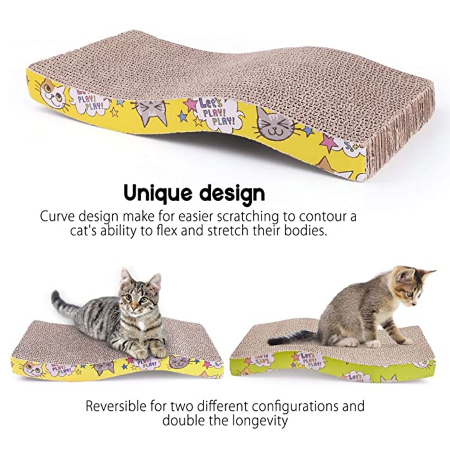 Papan Garukan Kucing + Serbuk Catnip - Cat Scratcher - Mainan Kucing Scratching Pad