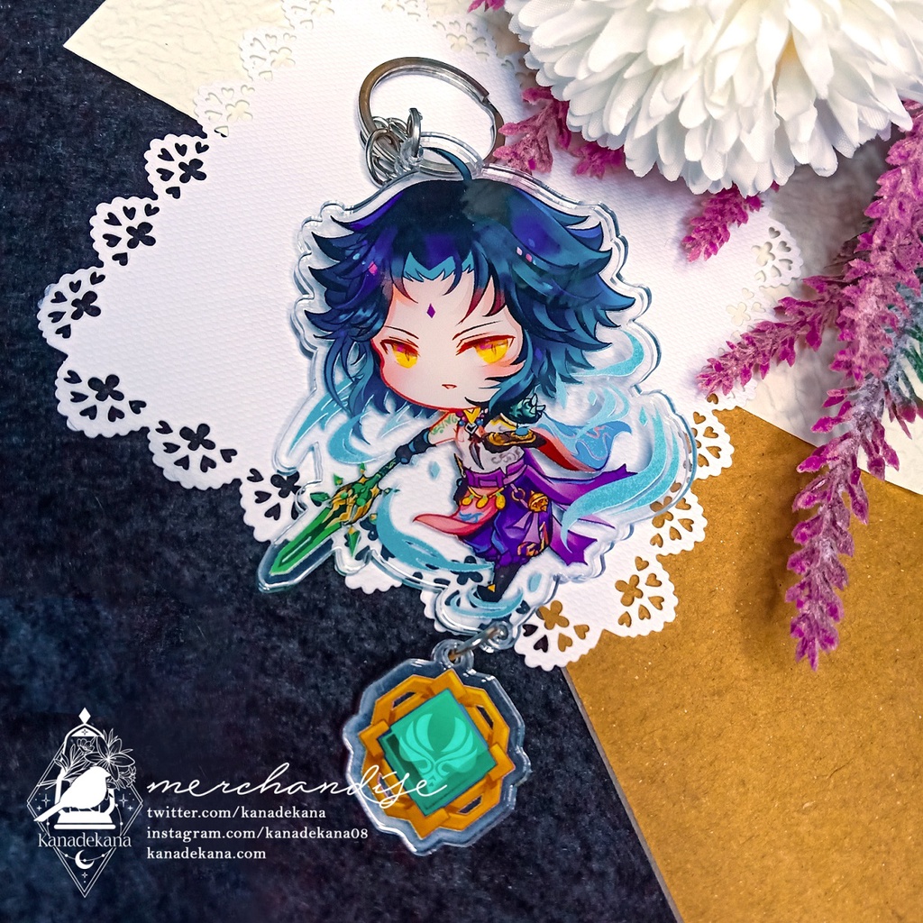 Genshin Impact Keychain & Sticker - Xiao