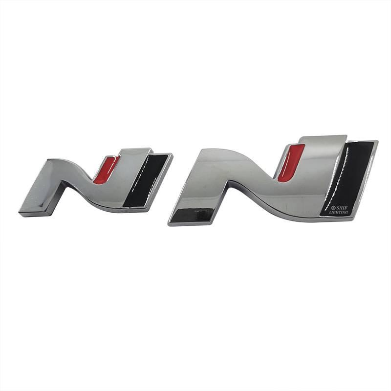 1pc Stiker Emblem Logo Nline Bahan Metal Untuk Dekorasi Mobil Hyundai