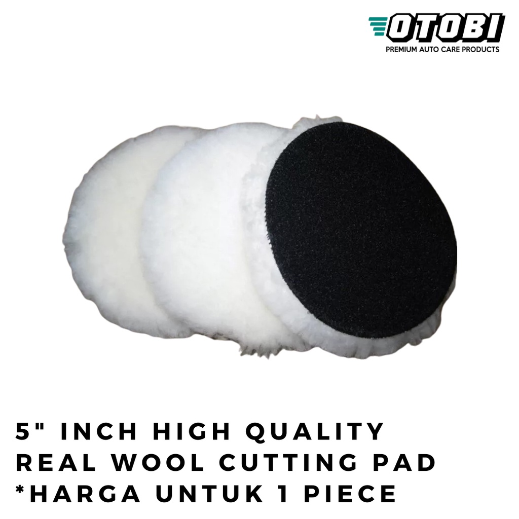 Real Wool Pad 5&quot; inch Polishing Busa Poles Dual Action Rotary Cutting