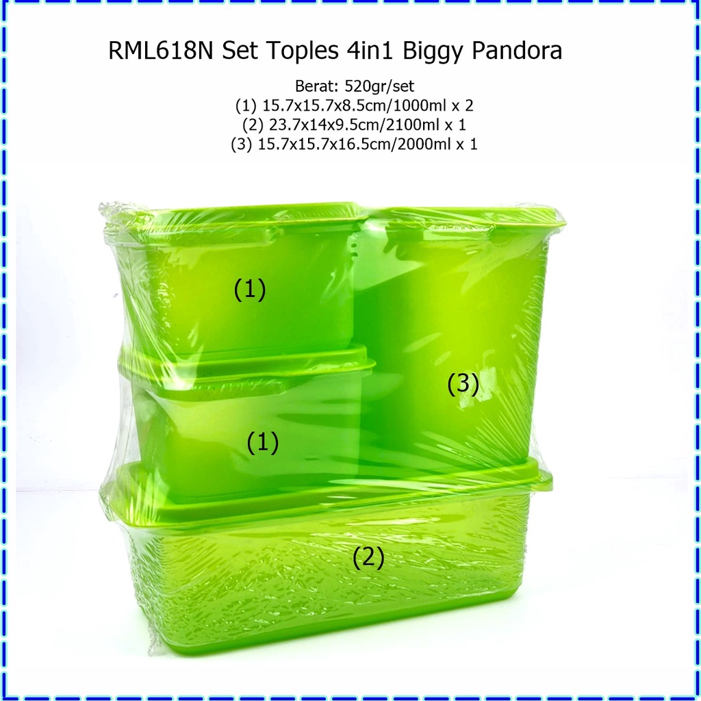 [4in1] RML618N Set Toples 4in1 Biggy Pandora