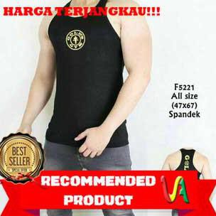 Singlet Gold Gym Kaos baju fitness under armor Underarmour training