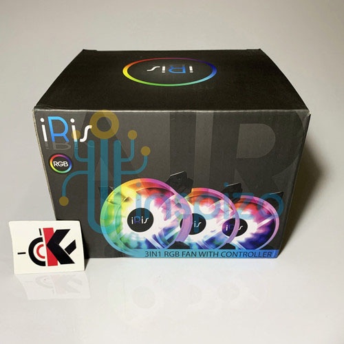 iRis AIR V9 RGB 3Pack + CONTROLLER + REMOTE - SYNC Ready Fan Case
