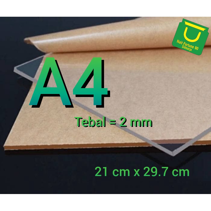 

Akrilik Lembaran Ukuran A4 Tebal 2 s/d 5mm Bening Transparant