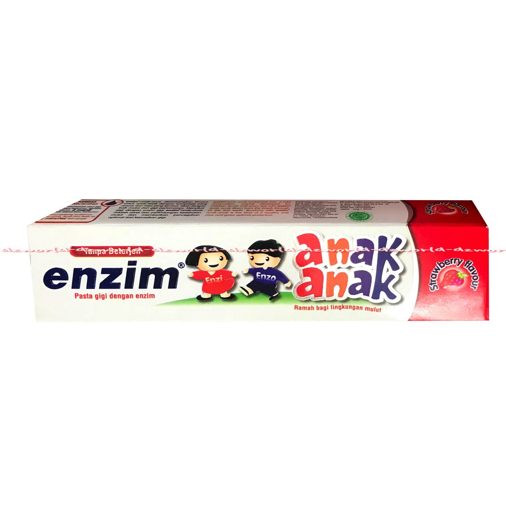 Enzim Pasta Gigi Anak Anak Tanpa Detegen Odol Anak Rasa Jeruk Strawberry 50gr