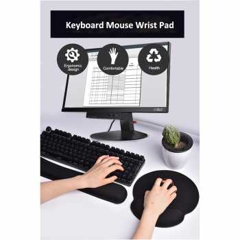 Ergonomic Keyboard Wrist Rest Pad Support Memory Foam / Keyboard  Pad Bantalan Keyboard Tangan Mengetik Keyboard Wrist Rest / Wirst Rest Pad Bantalan Keyboard Support Dudukan Tangan / Dudukan Tangan Keyboard Murah Meriah Halus Soft Wirst Pad Anti Slip