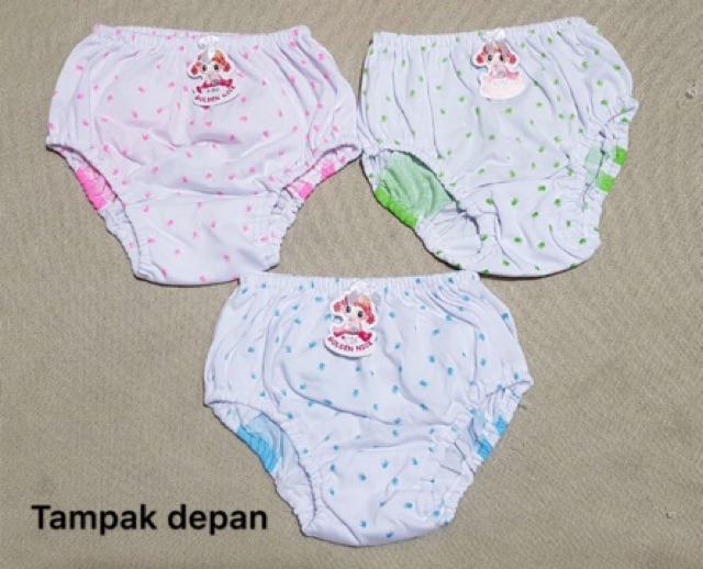 6PCS Celana dalam anak cewek golden nick turping telinga kelinci