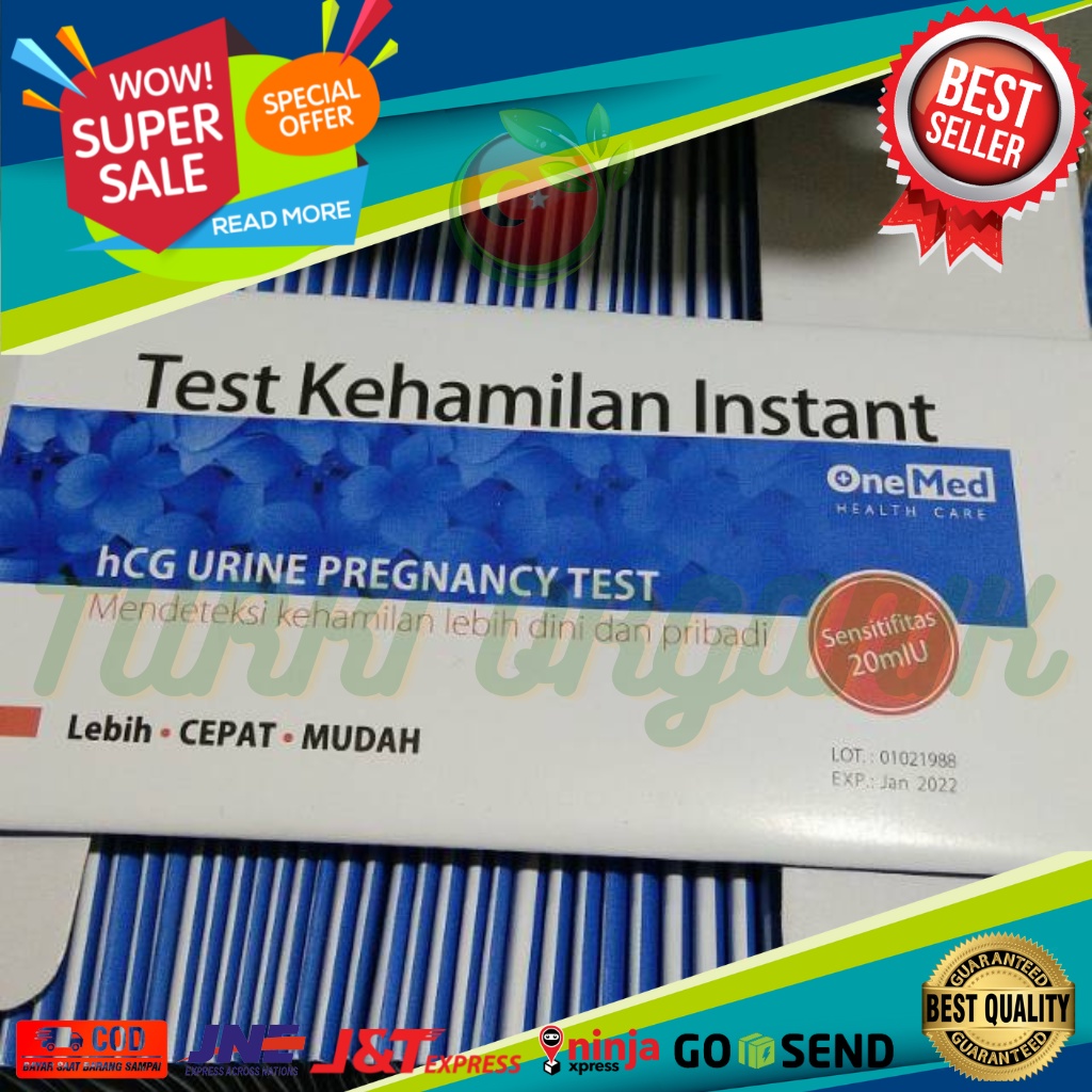 TEST PACK HAMIL ONEMED / TESPEK ONEMED / TES HAMIL / TESPEK ONEMED / TES KEHAMILAN MURAH / JUAL 1 BOX / 50 STRIP ONEMED TES HCG HAMIL