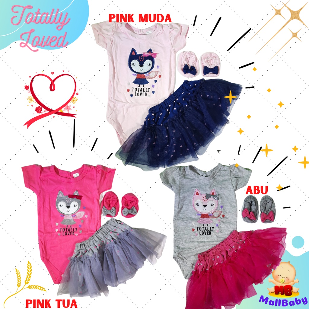 Baju Anak Bayi Perempuan Cewek Jumper Rok Bandana Sepatu Best Seller Pretty Like Mummy