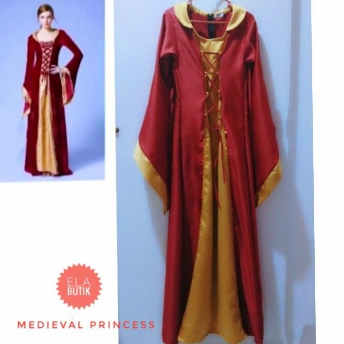 kostum medieval-princess medieval-renaissance dress.
