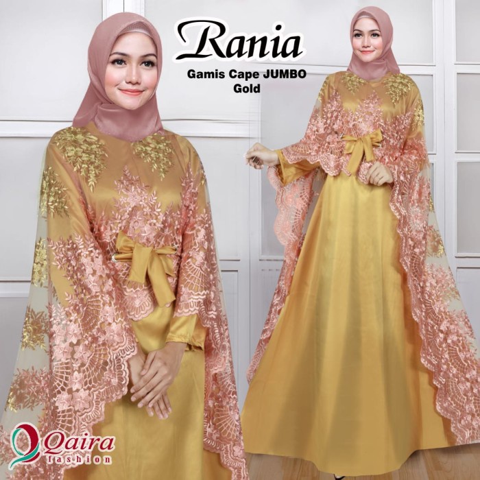 PREMIUM GAMIS PESTA RANIA JUMBO GOLD - GOLD