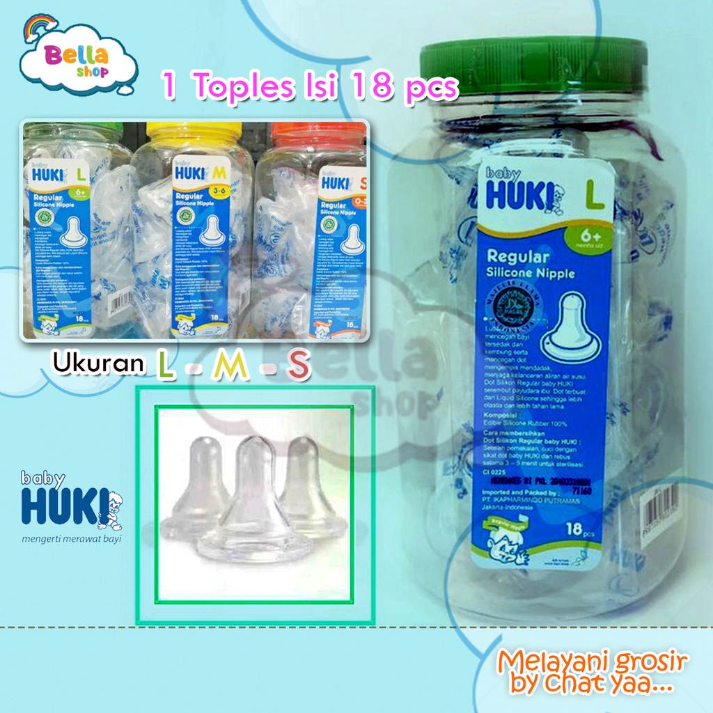 Huki Nipple Dot Silicone Reguler Huki Dot Nipple Silikon Huki Baby Reguler-BELLA SHOP