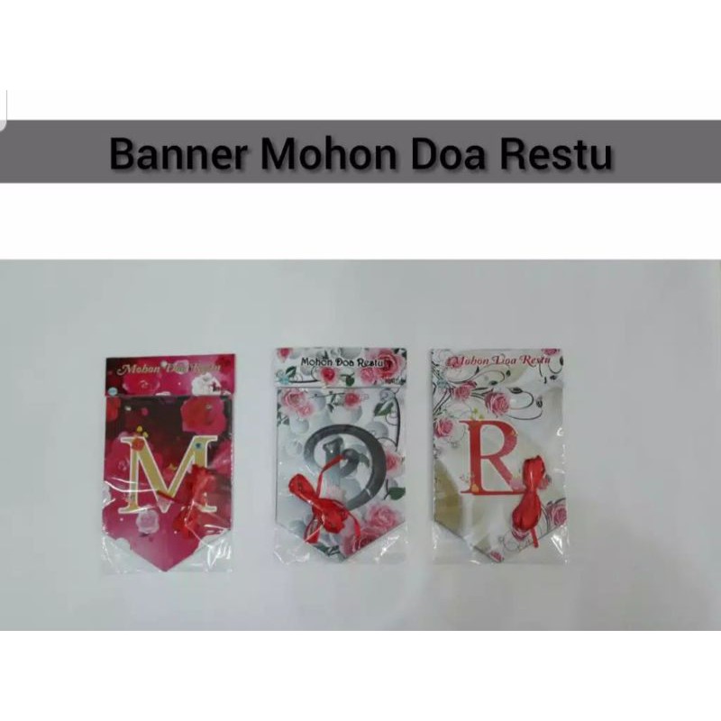 Bunting flag banner mohon doa restu / Banner Doa Restu