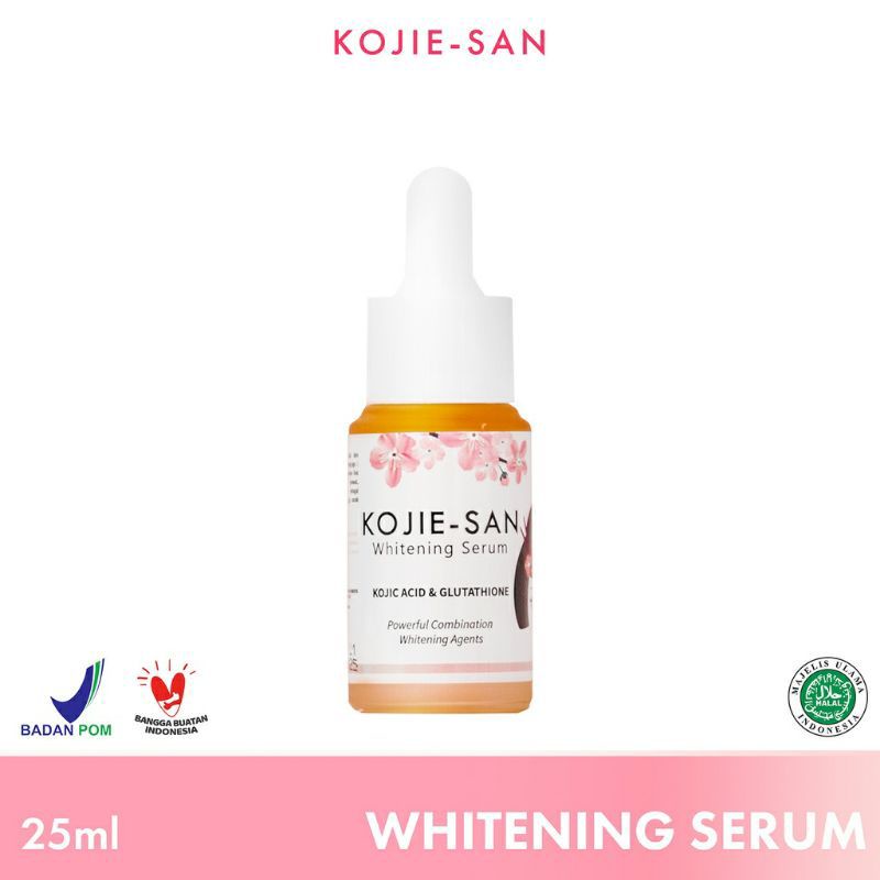 KOJIE SAN SERUM 𝗪𝗛𝗜𝗧𝗘𝗡𝗜𝗡𝗚  KOJIC ACID &amp; GLUTATHIONE 25ML [𝗕𝗣𝗢𝗠]