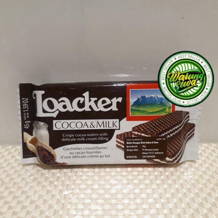 

wafer loacker cacao & milk 45 gram