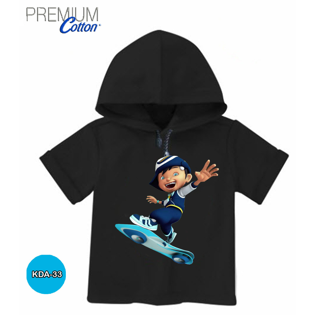 Baju Hoodie ANAK Boboiboy Angin Kaos Printing Series 3D Premium Original #KDA-33