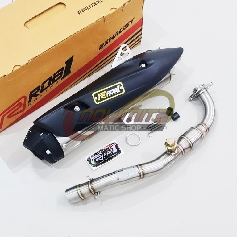 Knalpot Standar Racing Power Boom ROB1 BORE UP Cup V New NMAX 2020 Aerox 155 Connected