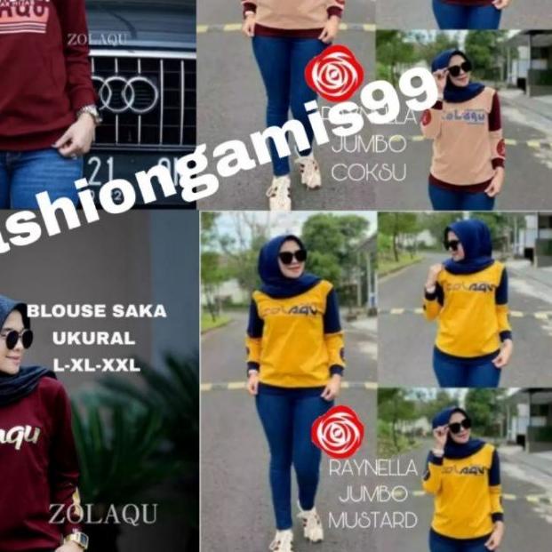 ▼ ✓BISA ✓BLOUSE ZOLAQU/KAOS ATASAN ZOLAQU/BLOUSE RAYNELLA/SAKA/DONAYA/L/XL/XXL ♠