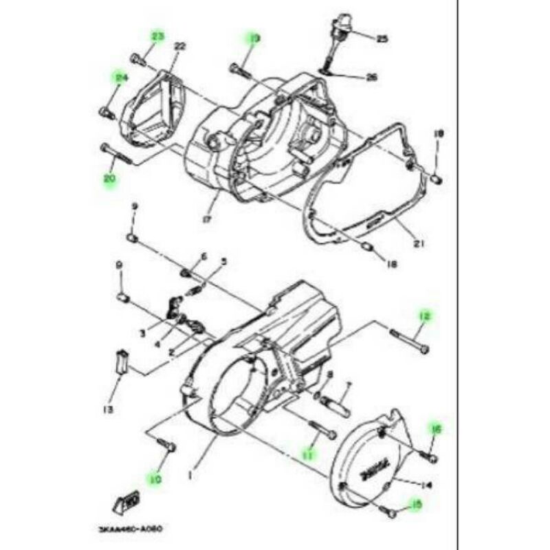 Baut bak kalter bak mesin RX king original