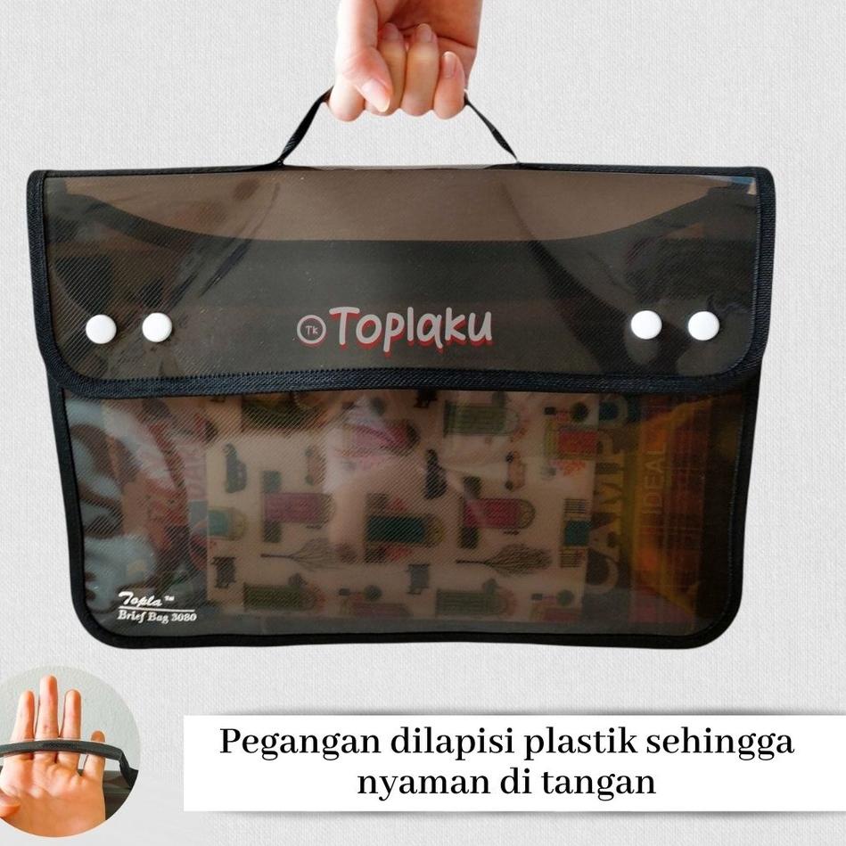 

Hot - Topla Zipper School Bag Map Tas Dokumen Plastik Kancing 4 Jinjing Besar File Folder Penting Folio F4 Map Tenteng Les Sekolah Kuliah Brief Bag Document Organizer Keeper