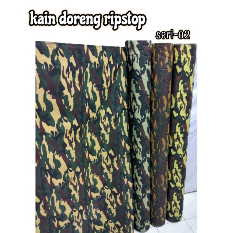 bahan kain doreng ripstop seri 02/kain celana /doreng murah meteran