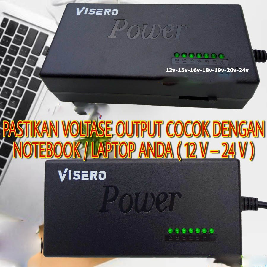 VISERO adaptor laptop POWER ADAPTER Charger Universal 12-24V 96W