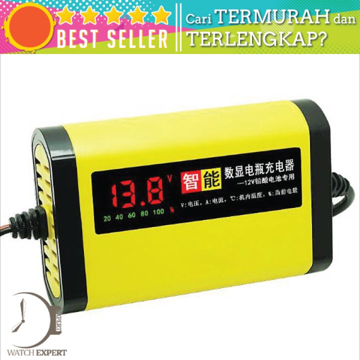 BISA COD Charger Baterai Aki Mobil Motor LCD Display 12V 2A - Taffware C1202-6