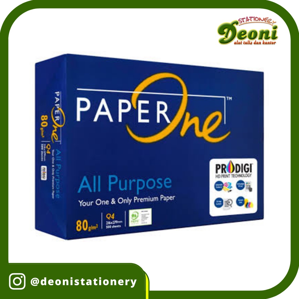 

Kertas PAPERONE Quarto 80gr (isi 500 lembar)