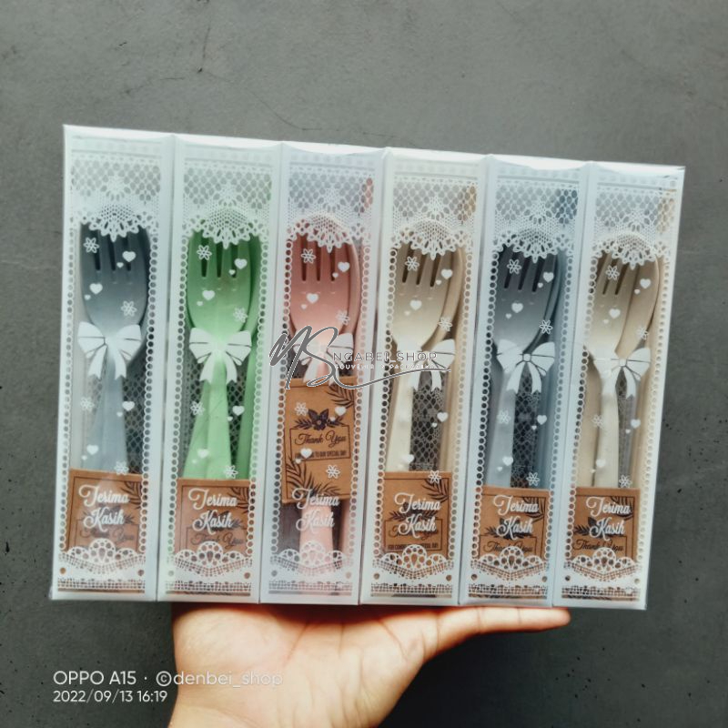 souvenir pernikahan sendok jerami import - souvenir sendok set jerami