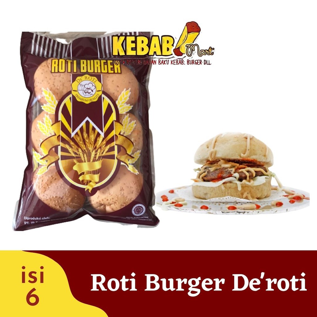 Roti Burger Premium Original De' Roti / Bun Burger /Termurah!