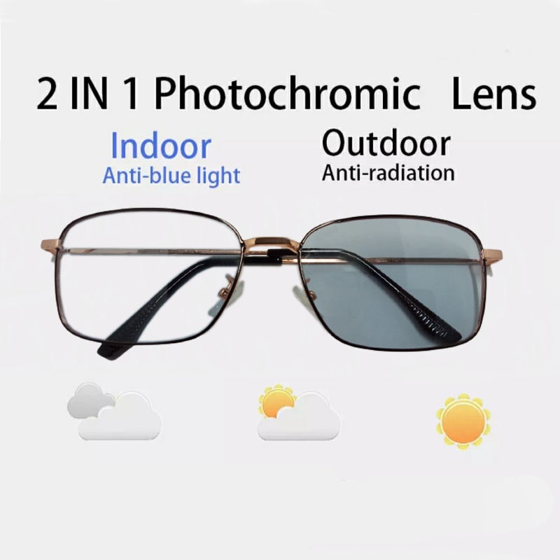 [PROMO TERBARU] Kacamata Photocromic Korea Style Kaca mata Berubah Warna/ Anti Radiasi 2 In 1 Potokromik Photochromic Fashion Pria Wanita Fotocromic Potocromic Kacamata Gaya Perempuan