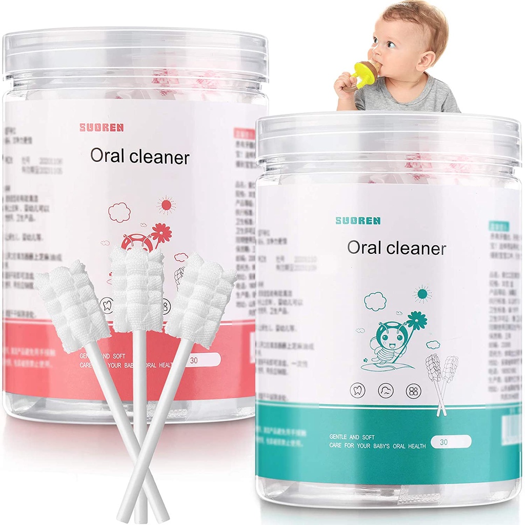 pembersih lidah bayi oral cleaner / Baby Oral Cleaner Cotton Toothbrush Oral Care baby kassa stick sikat lidah stik bayi kassa steril / Baby Oral Cleaner Baby isi 30pcs Pembersih mulut dan lidah bayi kasa steril / sikat gigi bayi / sikat gigi anak