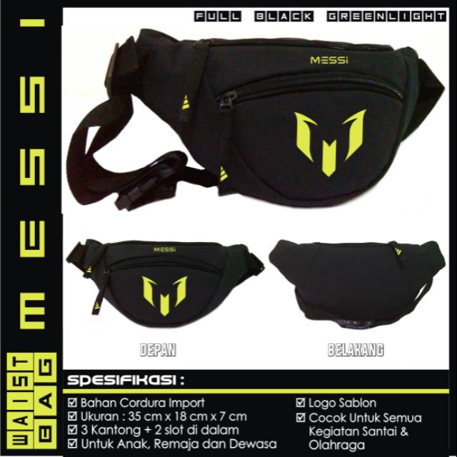 TAS PINGGANG WAISTBAG TERBARU MESSI/CR7/NEYMAR