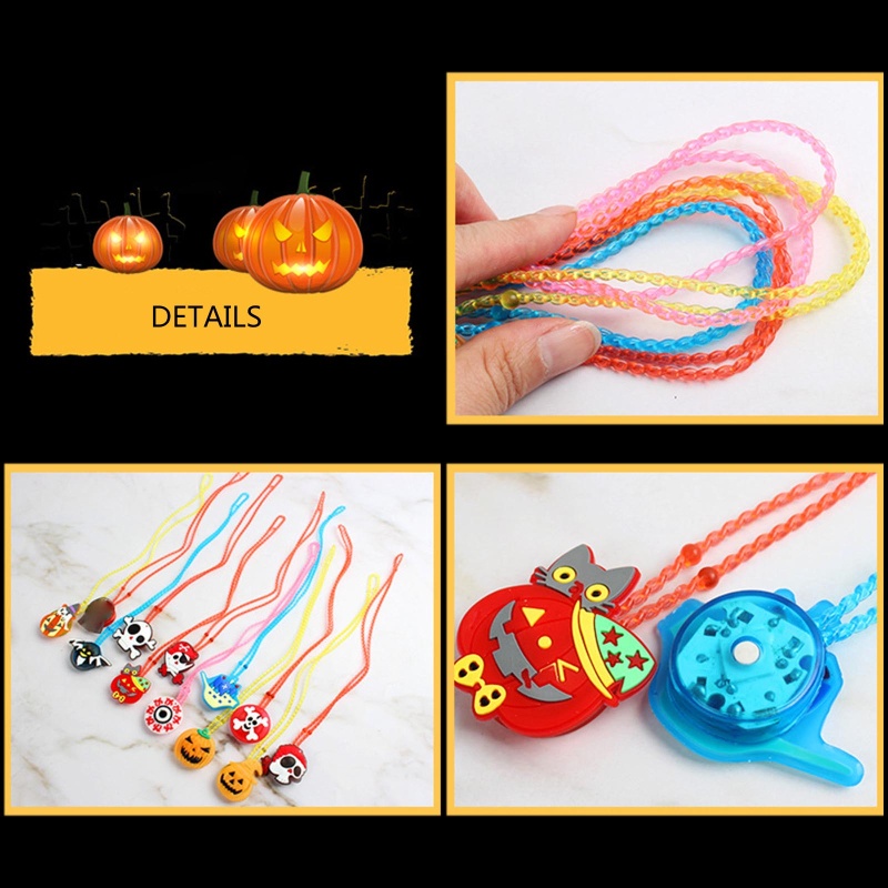 Zzz Kalung Liontin Lampu LED Glow in the Dark Untuk Anak