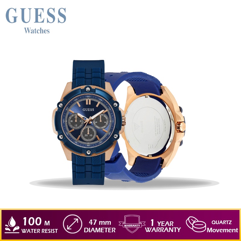 Jam Tangan Pria GUESS W1302G4 - Biru Original