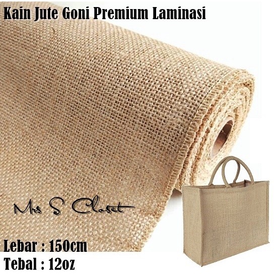 Kain Goni - Kain Goni Premium / Kain Jute Craft Laminasi Lebar 150Cm 400Gsm