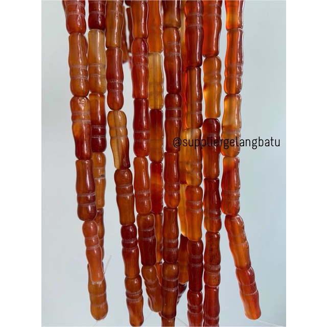 bahan ujung kepala tasbih ORANGE aksesoris muslim tasbeh batu craft