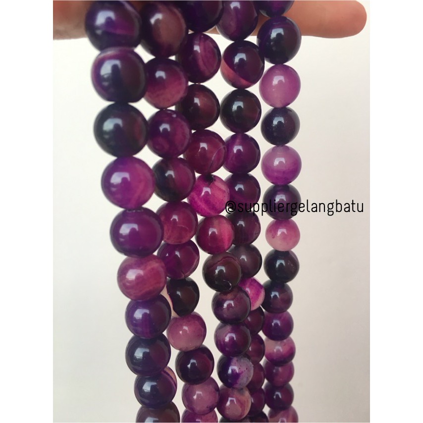 bahan batu kecubung 12mm amethyst aksesoris gelang kalung impor diy kerajinan natural aksesori kado