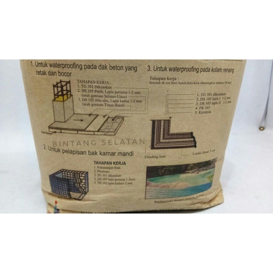 SEMEN WATERPROOFING ANTI BOCOR DAN REMBES LEMKRA DS 105 / 5 KG